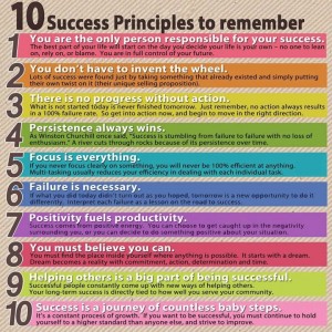 10 Success Principles To Remember