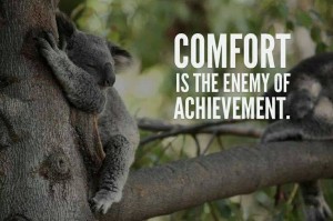 comfort is the enemy of achievement