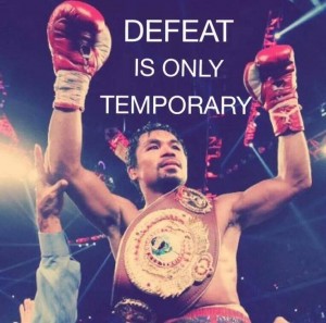 defeat is only temporary