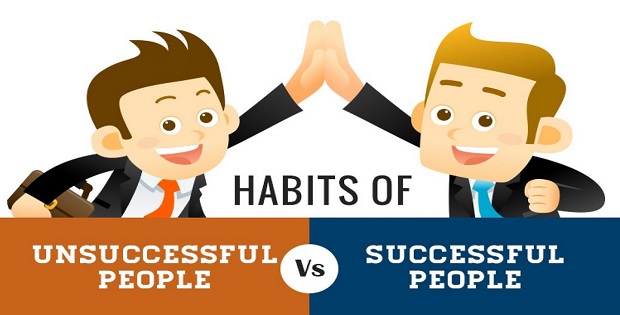 successful people vs unsuccessful people