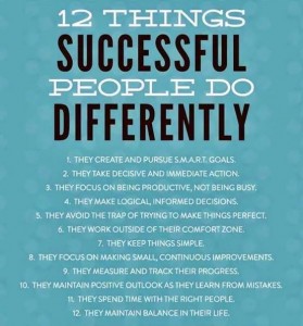 12 things successful people do differently